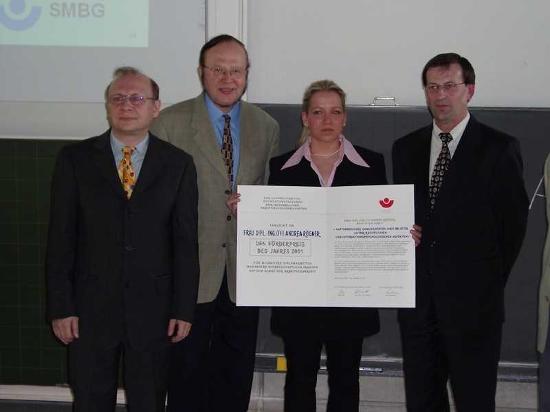 Dr. Andreas Zellner, Prof. Dr. Dr. Hering, Andrea Rögner, Werner Baas (vlnr).