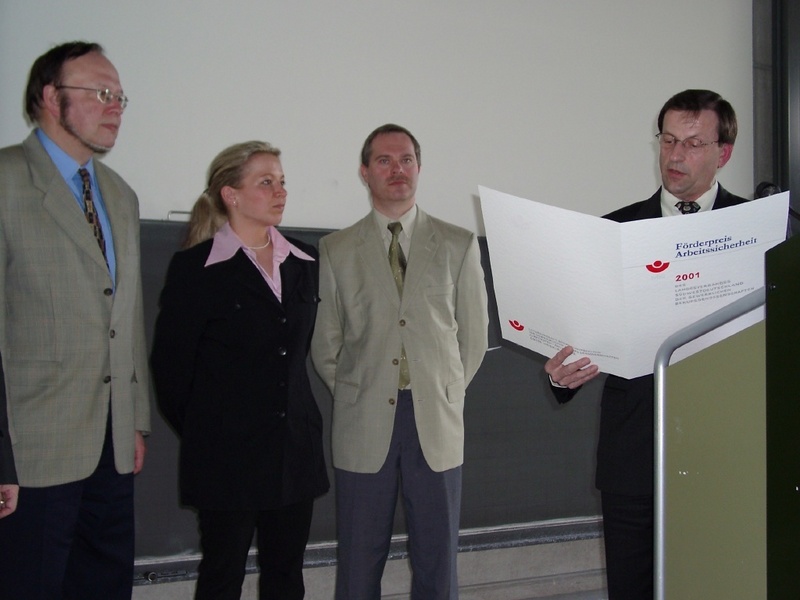 Prof. Dr. Dr. Hering, Andrea Rögner, Prof. Dr. Ulrich Schmitt, Werner Baas (vlnr).