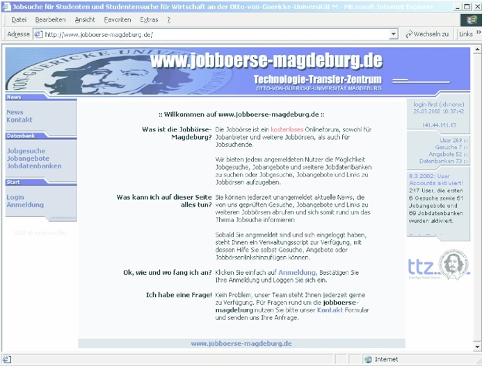 website Jobbörse