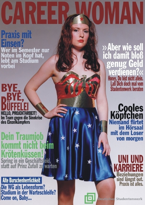 16. Plakatwettbewerb des Deutschen Studentenwerks, "Vom Hörsaal in den Job" 2002, 1. Preis: "Career woman" von Katja Hinderberger, FH Darmstadt