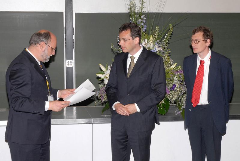 Ditmar Lümmen (Vorsitzender der DCCV), PD Dr. Stephan Brand (LDP-Preisträger),  Dr. Dr. Holm Uhlig (LDP-Preisträger)