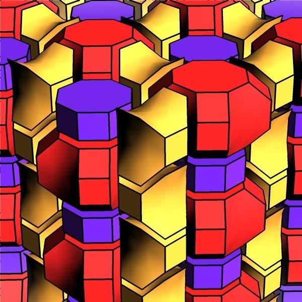 Darstellung einer Zeolithstruktur als Pflasterung