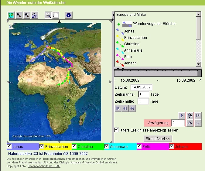 Die interaktive Karte im Internet.