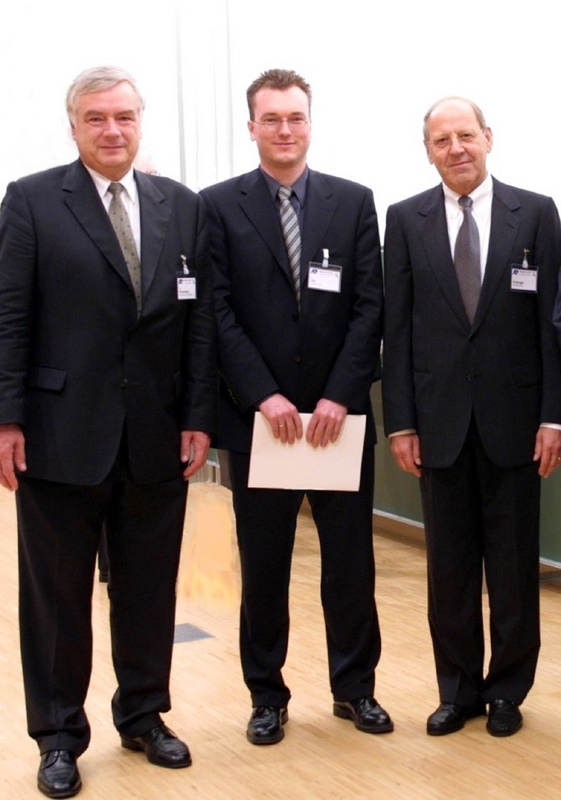 Professor Ehrenstein, Preisträger Dr.Harald Ott und Preiststifter Wilfried Ensinger