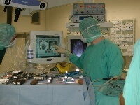 Die Chirurgen simulieren am Computer einzelne Schritte der Operation