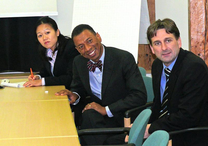(V.l.n.r.:) Pei-Hsuan Tsai, Gregory Johnson und Walter Kühme