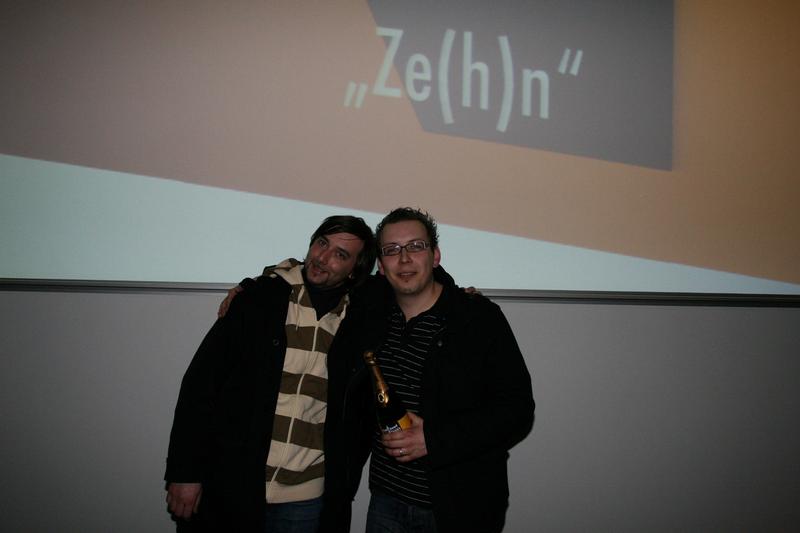 Gewinner des "MINFF"-Awards 2007: Studierende Florian Schulz (l.) und David Paschke (r.) vom Studiengang Medieninformatik der Hochschule Harz