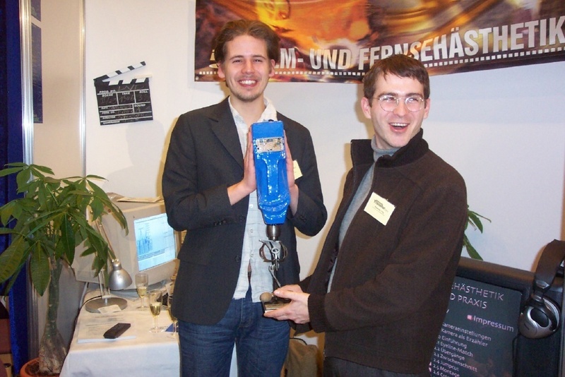 Preisträger Sebastian Uhlig und Kai Steinmann mit DVD Film- und Fernsehästhetik der Universität Leipzig