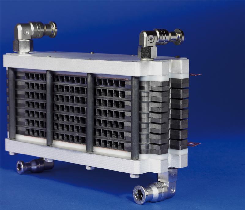 Test-Stack aus einem Brennstoffzellen-Teststand des Fraunhofer ISE.
