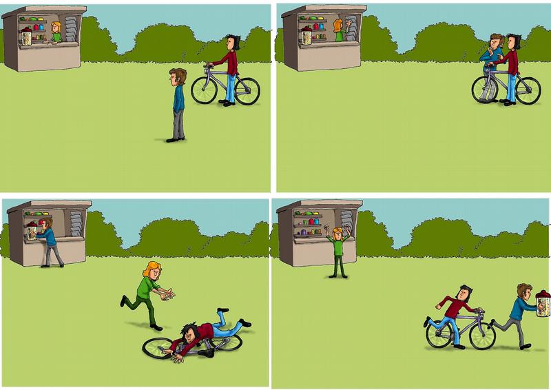 Bildergeschichte Täuschung