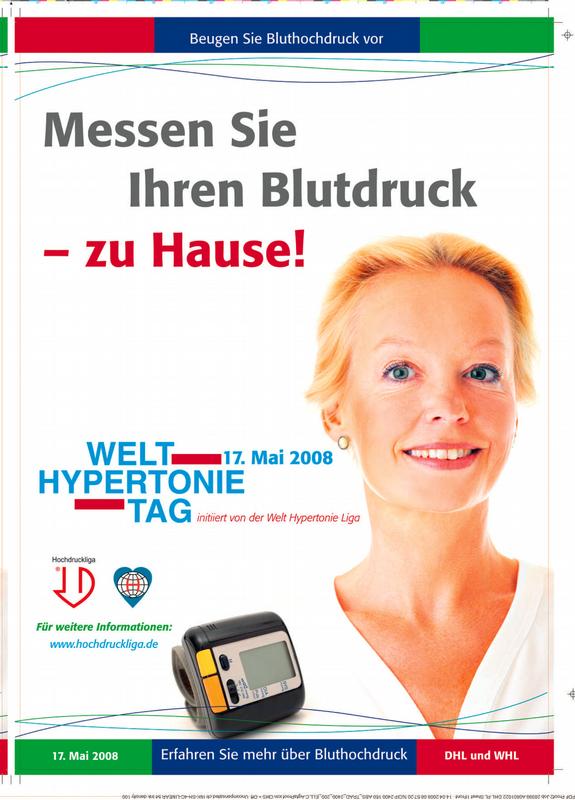 Plakat zum Welt Hypertonie Tag
