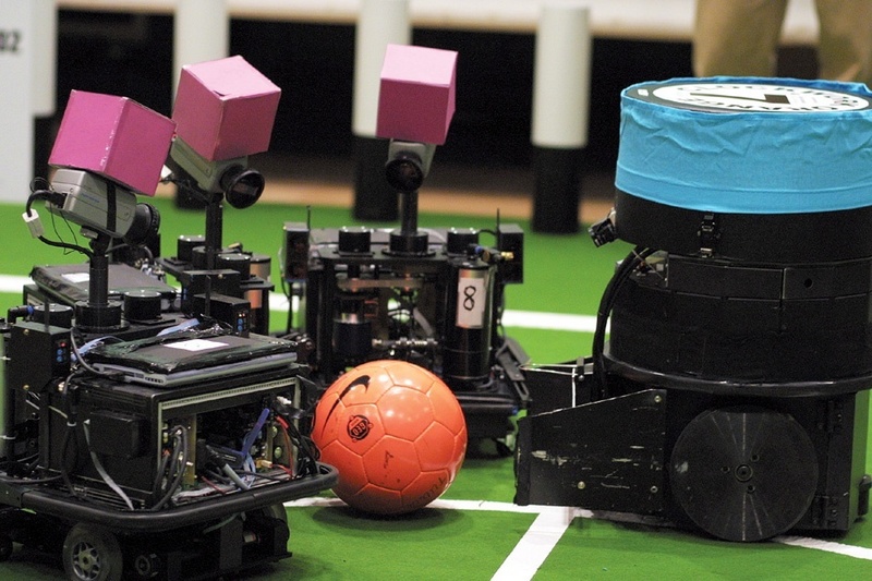 Bei einem RoboCup-Turnier. ©Fraunhofer AIS