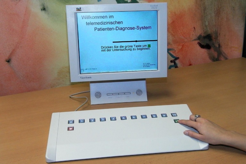 Das Telemedizinische Patienten-Diagnose-System: Leicht zu bedienende Tastatur