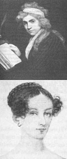 Mary Wollstonecraft (oben) und Mary Shelley (unten).