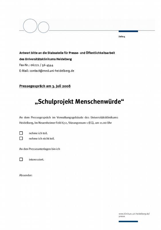 Faxantwortbogen