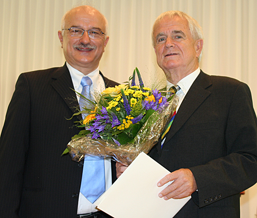 Präsident Prof. Helmut Erb (li) und Ehrenpräsident Prof. Franz Hennevogl (re)