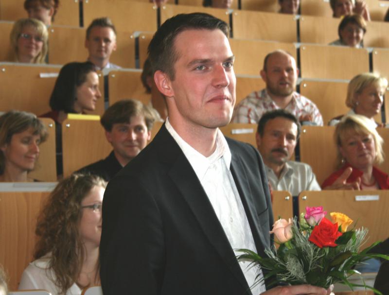 Robert Fischer wurde als bester Absolvent geehrt.