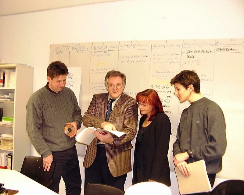 Die Jenaer Wissenschaftler, die die CD erstellt haben: (v.l.n.r.) Anselm Cypionka, Prof. Dr. Carl Deichmann, Sandra Hartmann und Wolfgang Klinghammer. (Foto: privat)