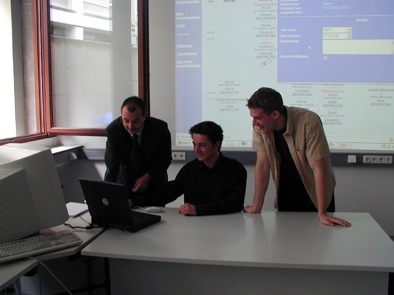 Prof. Burkard, Thomas Kirschner und Marc Oberhäuser