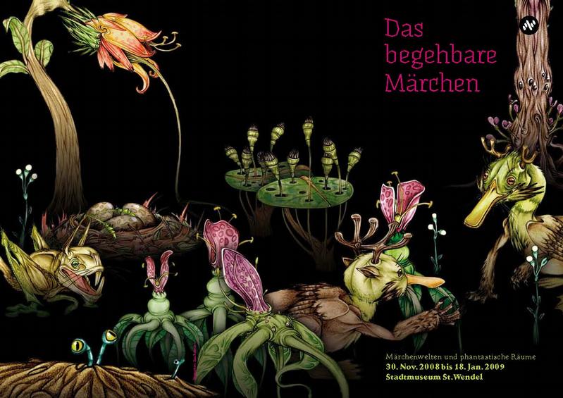 Das begehbare Märchen, Flyer, Illustration: Lisa Rebmann, Gestaltung: Johanna Siebein
