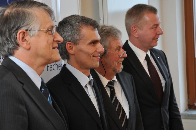 Prof. Dr. Klaus von Klitzing, Dr. Markus Zieger, Prof. Dr. Reto Weiler und Michael Wagener