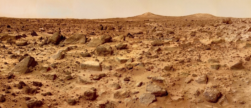 Blick auf die "Twin Peaks" auf dem Mars