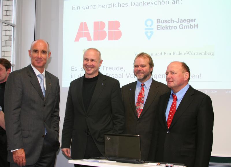 v. l. H. Weiler, Prof. Dr. D. Leonhard, Prof. T. Hansemann, S. Kendel