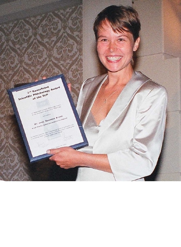 Die glückliche Preisträgerin Dr. Susanna Braun in San Diego
