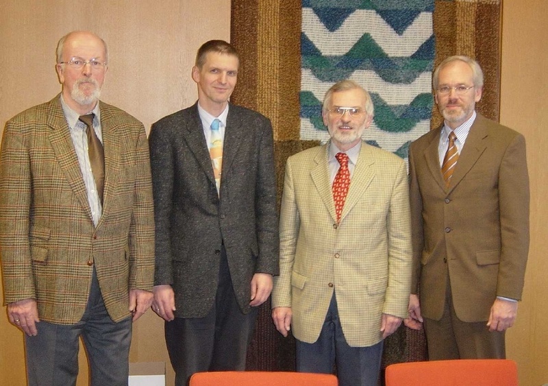 Die Hochschulleitung des "Ohm": Kanzler Dr. Henning Hofmeister, Pro-Rektor Prof. Dr. Peter Heß, Rektor Prof. Dr. Herbert Eichele und Pro-Rektor Prof. Dr. Michael Braun.