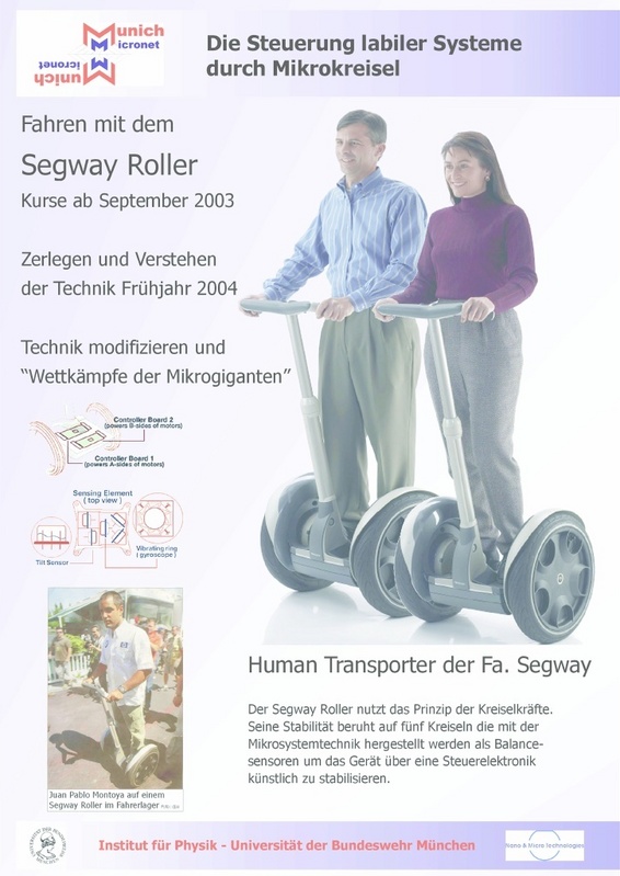 "Wettkampf der Mikrosystemgiganten" mit dem Human Transporter der Firma Segway