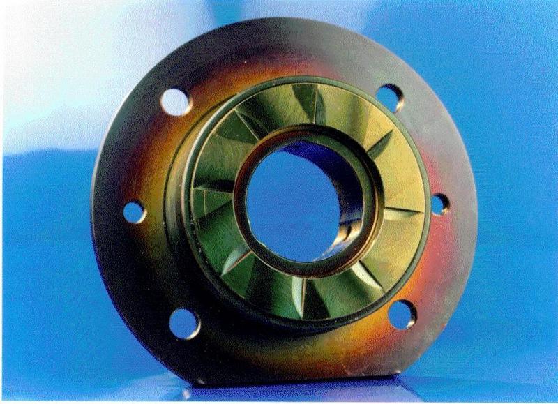 Axial-Gleitlager eines Turboladers, zum Verschleißschutz beschichtet mit superhartem, amorphen Kohlenstoff (diamor®)