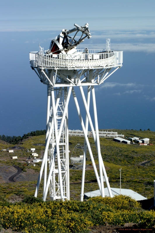 Das Dutch Open Telescope (DOT) mit 45 Zentimetern Öffnung am Observatorium auf La Palma.