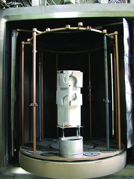 Beschichtung eines Umformwerkzeuges in einer Laser-Arc-Großanlage mit einer Beschichtungshöhe von 1200 mm (Dortmunder OberflächenCentrum DOC)