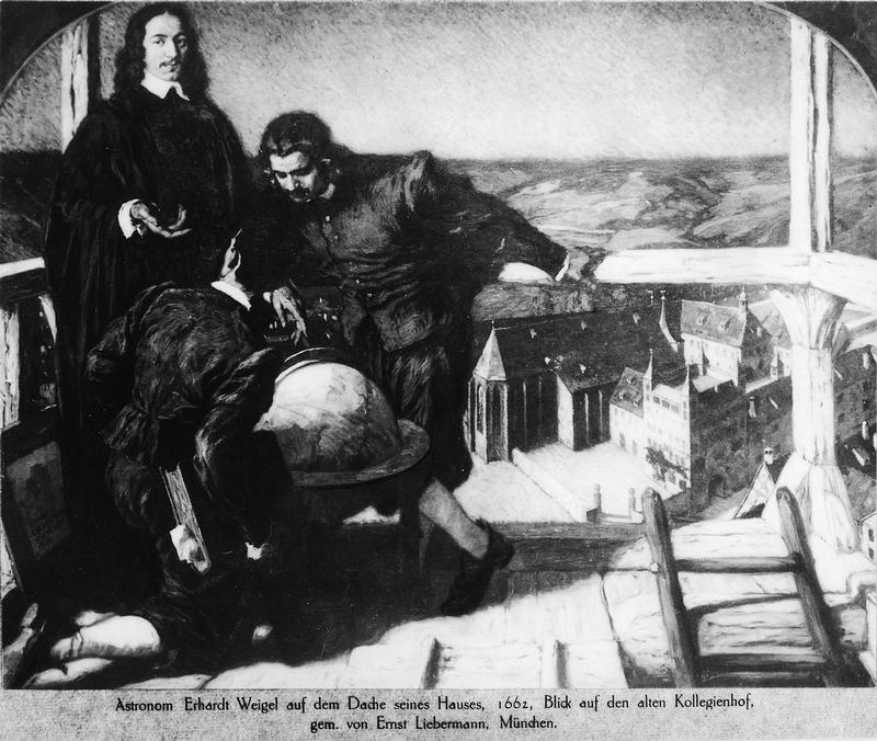 Bild Erhard Weigels von 1662, gemalt von Ernst Liebermann.