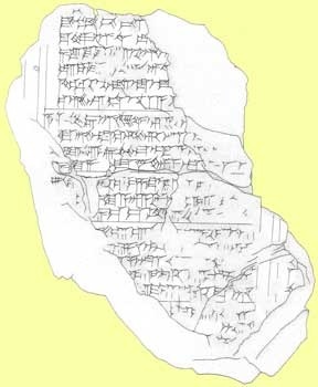 Dieser kurze Keilschrift-Text aus Assur enthält Anwei-sungen darüber, wie ein behexter Patient behandelt werden soll. Aufnahme: Schwemer
