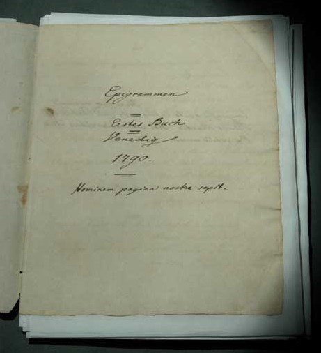 Die Infrarotreflektographie hat ergeben, dass die Zeilen "Erstes Buch" und "===" erst mit der Tinte des zweiten Buches nachträglich eingefügt wurden (vermutlich 1795) © Reinhold Sölch
