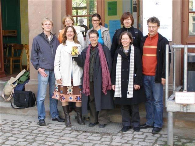 Die Nachwuchsübersetzer und ihre Mentoren - v.l.n.r. Jacob Mischke, Tamara Münzer, Lydia Nagel, Jutta Lindekugel, Claudia Dathe, Kati Brunner, Beatrix Kersten, Alexander Kratochvil